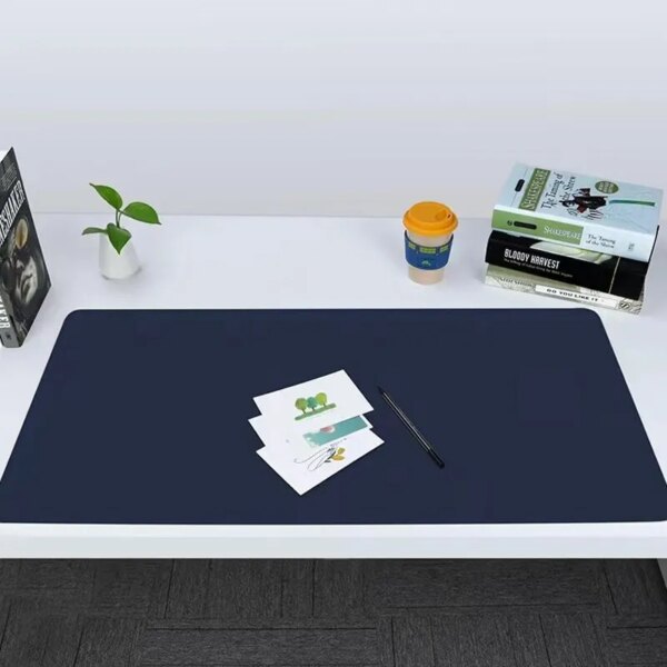 64031-sauo3h.jpg Large Office Desk Protector Mat: 70x35cm, Royal Blue, PU Leather Suede, Waterproof, Keyboard Pad, Gaming Mousepad