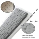 Non-Slip Cobblestone Embossed Memory Foam Bathroom Mat: Bath, Wash Basin, Bathtub, Shower, Doormat