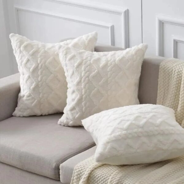 64117-favaid.jpg Vintage Knitted Cushion Cover: Twist Knitting Plush Pillow Case for Headboard Back, Simple Pillowcase