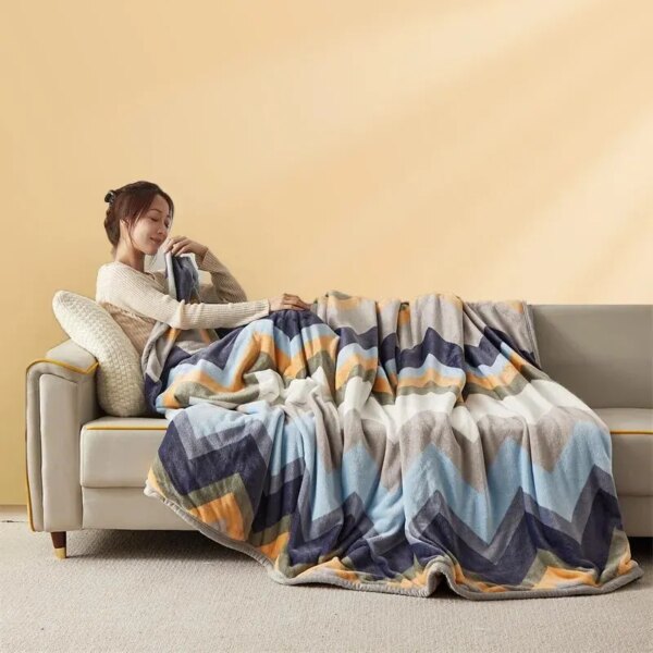 64159-nxoj9x.jpg Thickened Extra Soft Flannel Blanket: Perfect for Nap Time and Air Conditioning Warmth