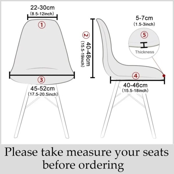 Elastic Shell Chair Cover: Stretchable Dining Chair Seat Protector for Home, Hotel, and Living Room