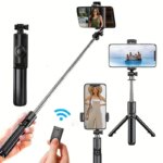 Handheld 360° Flexible Sports Camera Monopod Stand: Mobile Phone Selfie Stick Tripod With Wireless Remote