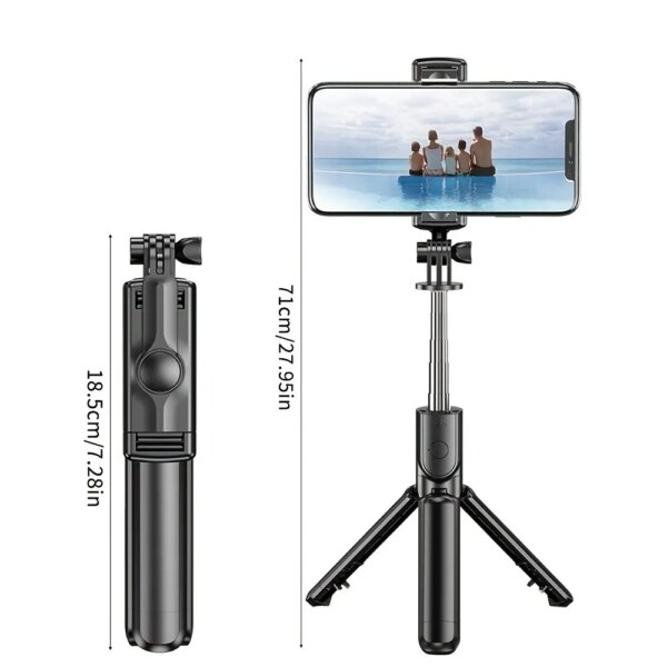 64351-oedjjq.jpg Handheld 360° Flexible Sports Camera Monopod Stand: Mobile Phone Selfie Stick Tripod With Wireless Remote