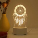 Acrylic LED Table Lamp: Creative Night Light for Bedroom or Bedside