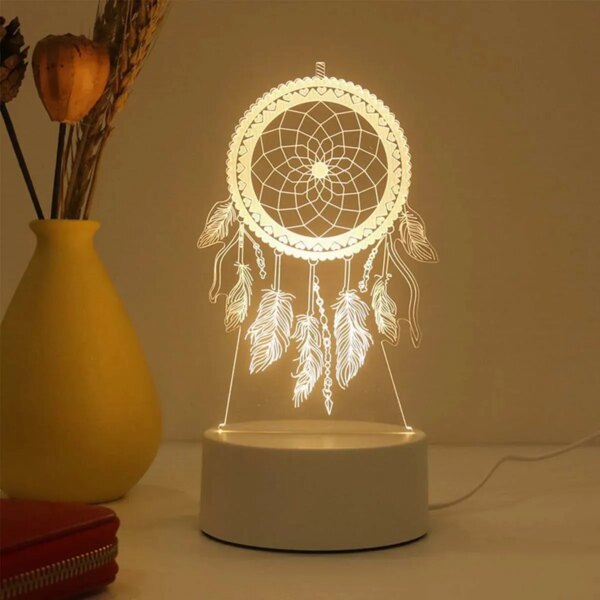 Acrylic LED Table Lamp: Creative Night Light for Bedroom or Bedside