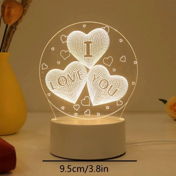 Acrylic LED Table Lamp: Creative Night Light for Bedroom or Bedside