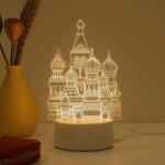 Acrylic LED Table Lamp: Creative Night Light for Bedroom or Bedside