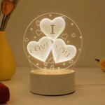Acrylic LED Table Lamp: Creative Night Light for Bedroom or Bedside