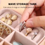 Portable PU Leather Mini Jewelry Storage Box for Earrings, Necklaces, Rings - Women's Travel Organizer Case