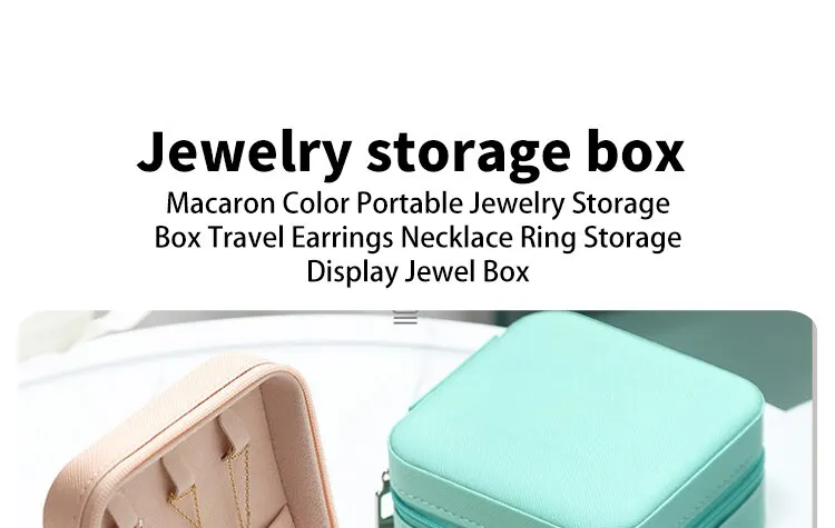 Portable PU Leather Mini Jewelry Storage Box for Earrings, Necklaces, Rings - Women's Travel Organizer Case