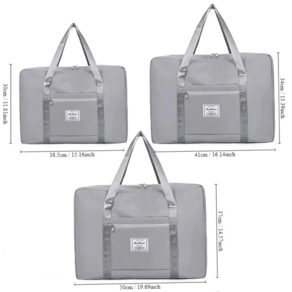64942-gwmzlk.jpg Pink/Blue/Grey Travel Storage Bag: Versatile Gym Handbag with Zipper