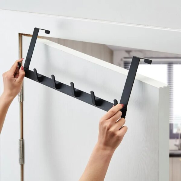65067-yda9vx.jpg Over-the-Door 5-Hook Organizer: Rack for Clothes, Coats, Hats, Towels, Bathroom and Kitchen Accessories