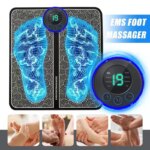 EMS Pulse Foot Massager: Sole Massage Pad with 8 Modes, 19 Levels of Muscle Stimulation, and USB Charging for Relaxation