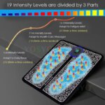 EMS Pulse Foot Massager: Sole Massage Pad with 8 Modes, 19 Levels of Muscle Stimulation, and USB Charging for Relaxation