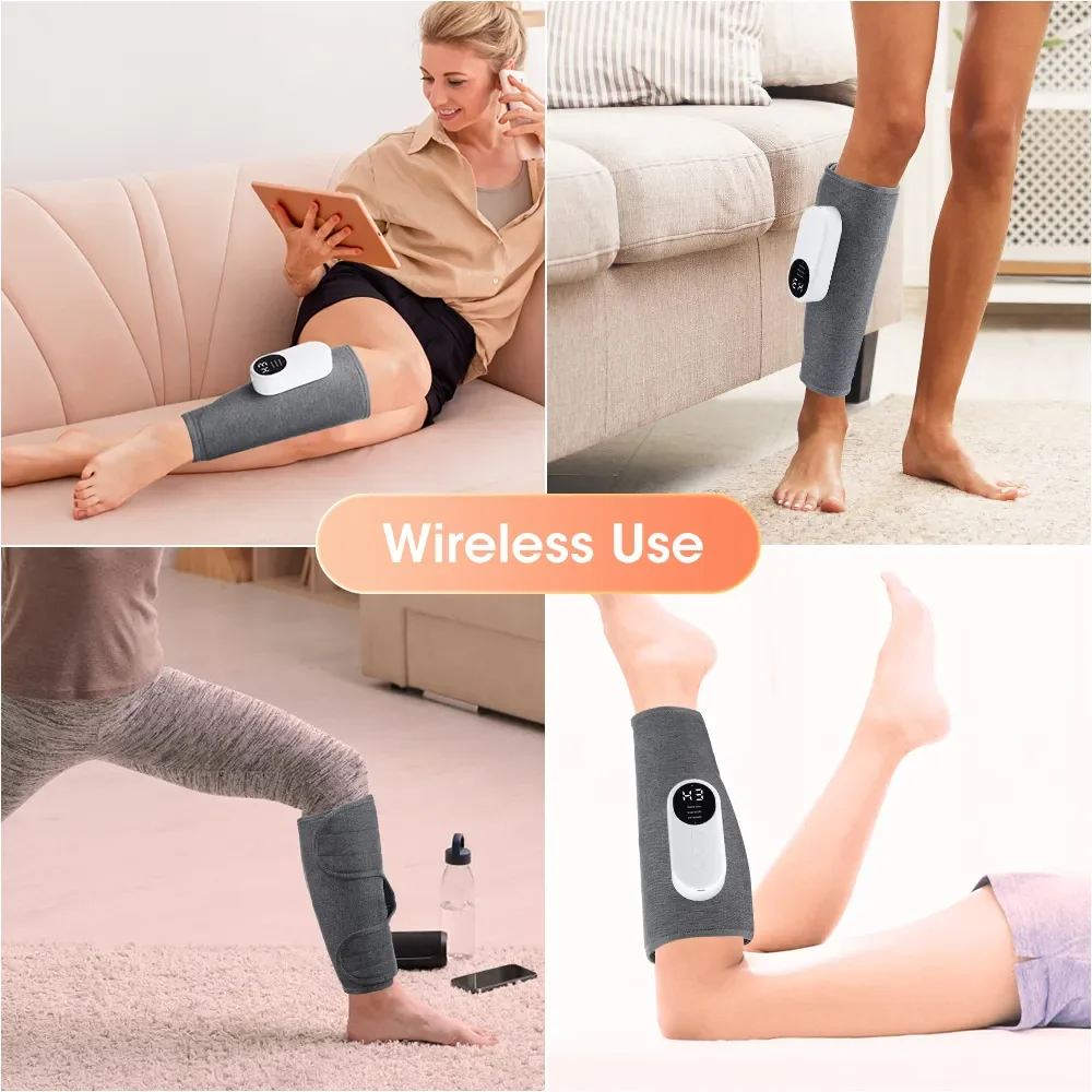 360° Air Pressure Leg Massager: Presotherapy Machine with Hot Compress for Household, Relaxing Leg Muscles