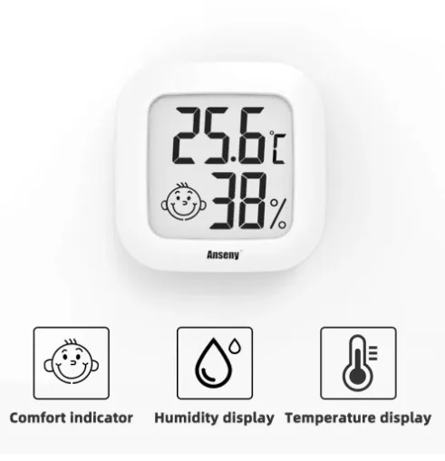 65263-sn3v8z.jpg LCD Digital Thermometer Hygrometer: Indoor Room Electronic Temperature Humidity Meter Sensor Gauge Weather Station For Home