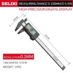Digital Caliper 6 Inch Electronic Vernier Caliper Measuring Tool Micrometer Ruler 150mm 0.1mm