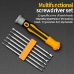 12-in-1 Magnetic Precision Screwdriver Set: Cross and Flat Shaped Heads, Versatile Handheld Maintenance Tool
