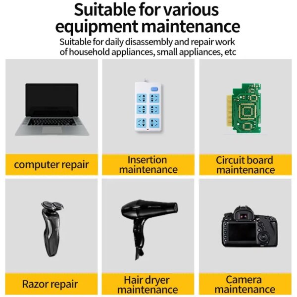 65418-zy7e3z.jpg 12-in-1 Magnetic Precision Screwdriver Set: Cross and Flat Shaped Heads, Versatile Handheld Maintenance Tool