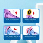 10 Cards Cartoon Projection Flashlight: Creative Children's Toy with 80 Patterns