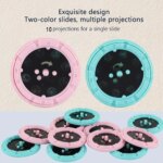 10 Cards Cartoon Projection Flashlight: Creative Children's Toy with 80 Patterns