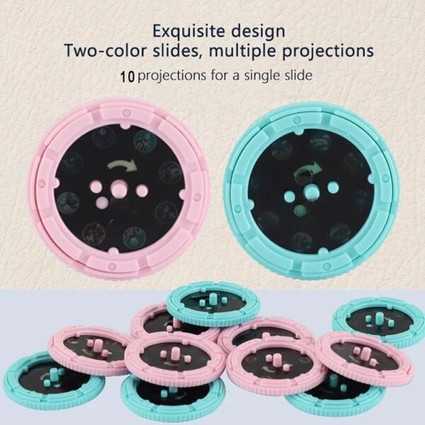 65466-s82hxd.jpg 10 Cards Cartoon Projection Flashlight: Creative Children's Toy with 80 Patterns