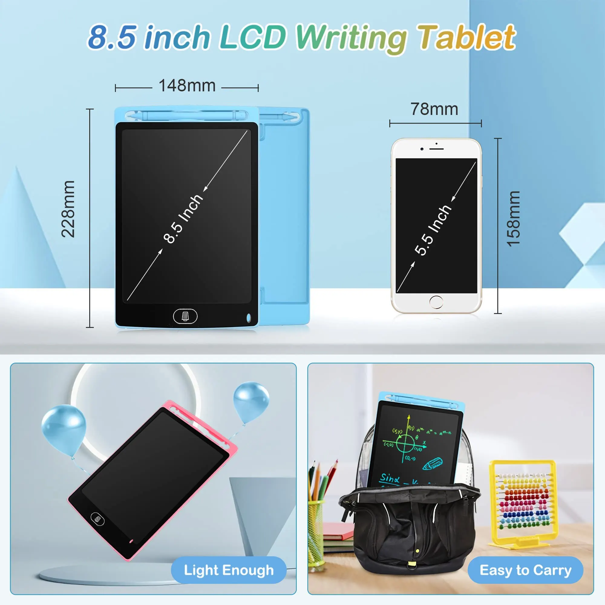 LCD Writing Tablet: Educational Toy for Kids (3-7 Years)