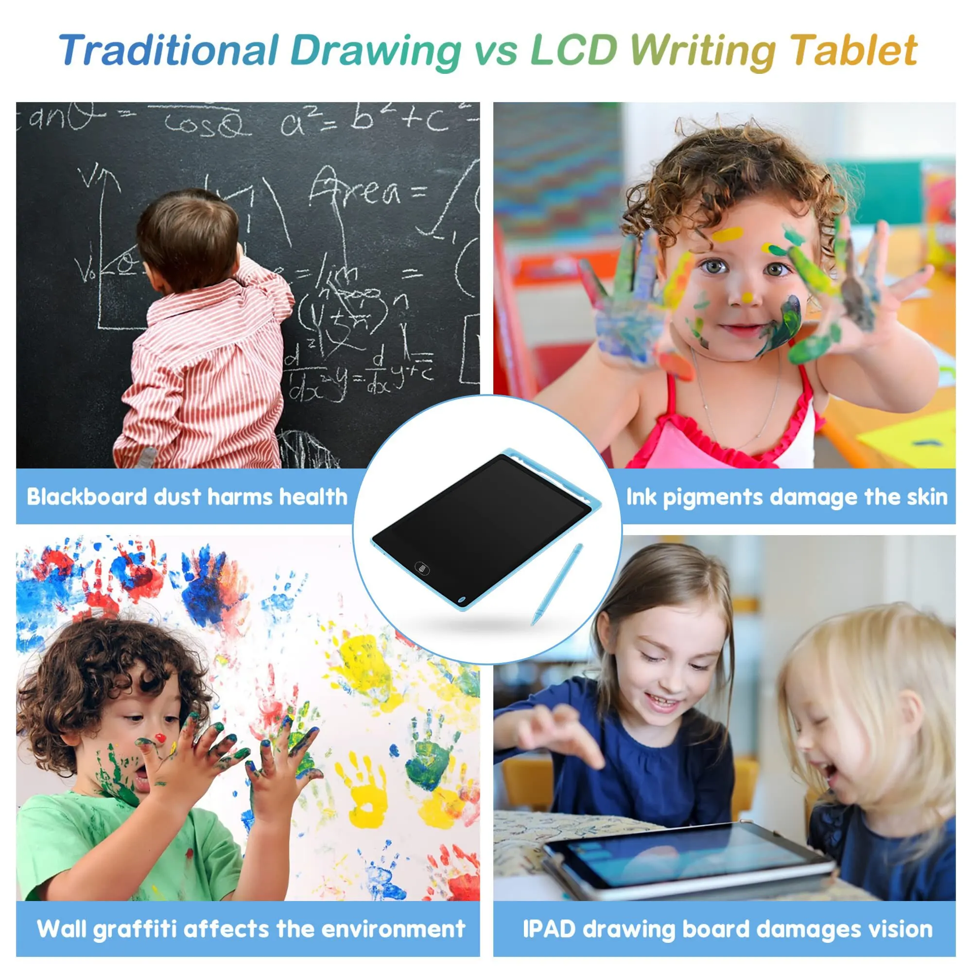 LCD Writing Tablet: Educational Toy for Kids (3-7 Years)