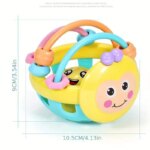 Baby Toy Catch Ball Bendy Baby Walker Rattle: Develops Intelligence, Plastic Bell Rattle Doll for 0-12 Months