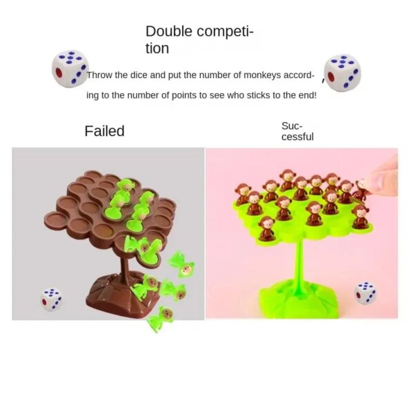 65647-khktr1.jpg Monkey Balance Tree: Interactive Parent-Child Board Game for Children, with Music, Focus, and Balance Training