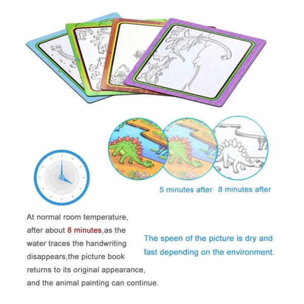 65697-7pvccg.jpg Magic Drawing Book with Pen: Children's Early Education Toy, Water Drawing, Montessori Gift, Reusable Coloring Book