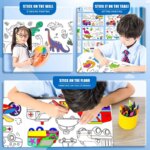 Children's Graffiti Picture Scroll: Coloring Picture Scroll, Three-Meter Long Pattern, Non-Repeated, Clean Wall Attachment