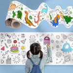 Children's Graffiti Picture Scroll: Coloring Picture Scroll, Three-Meter Long Pattern, Non-Repeated, Clean Wall Attachment