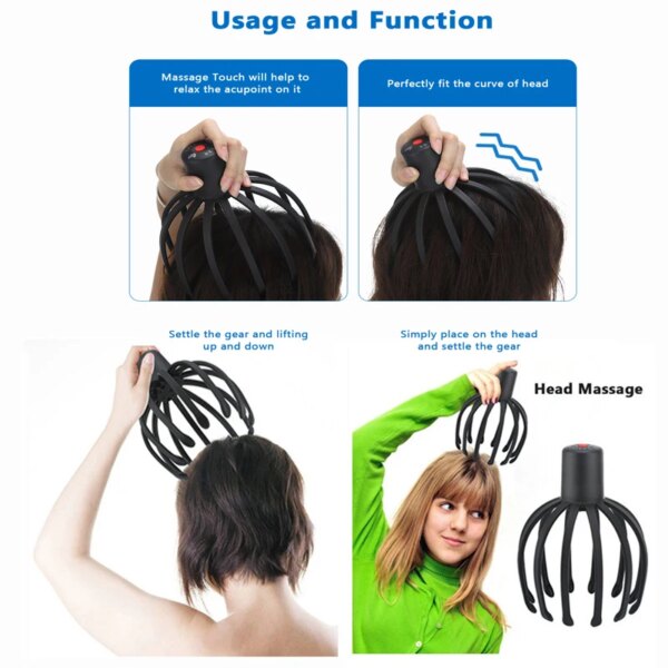 65880-q5kgly.jpg Electric Head Massager: Scalp Hair Growth & Relaxation, Stress Relief, Stimulation Massage Claw for Health Care