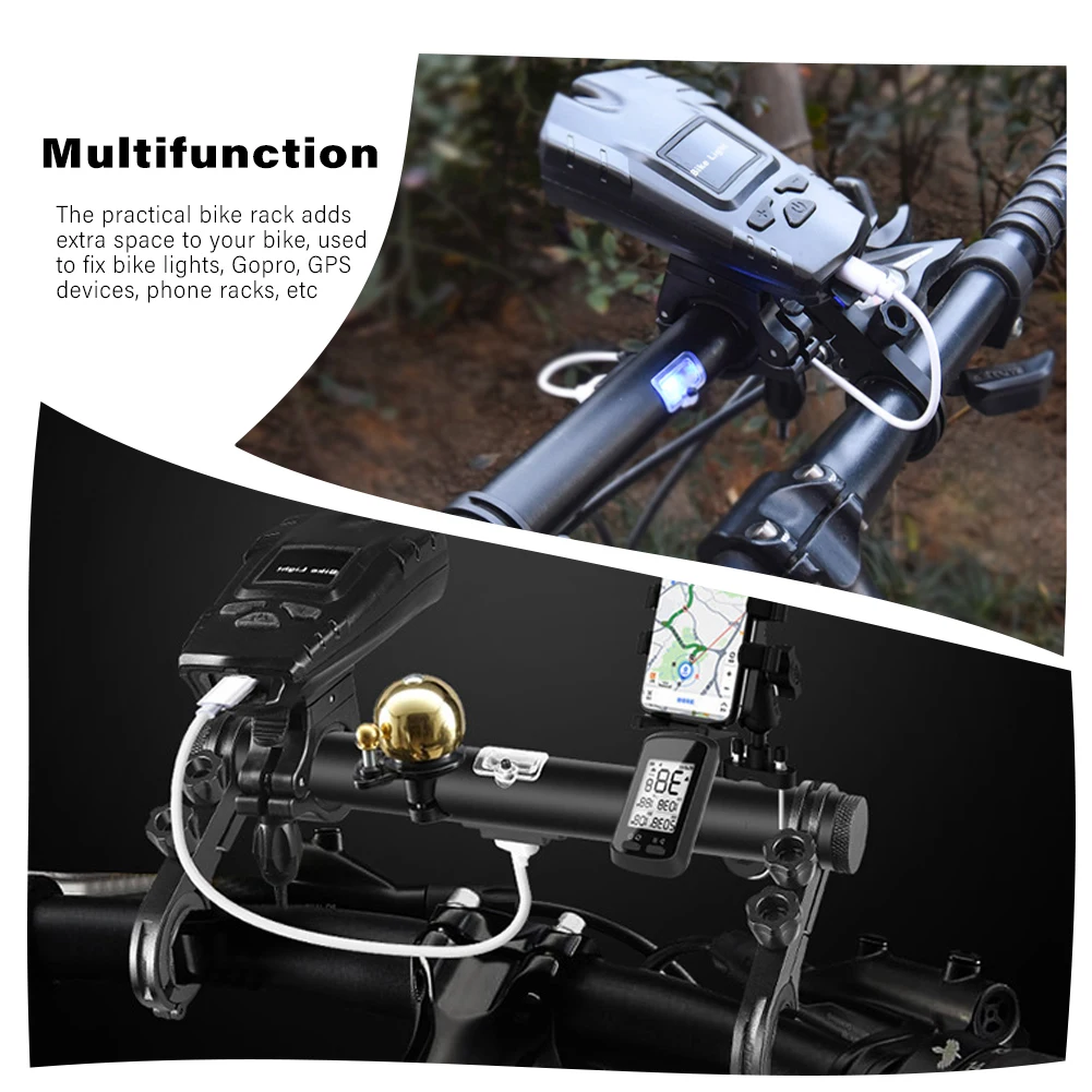 ZK40 MTB Handlebar Extender: Bicycle Extension Bracket for Bike Headlight Mount, Gopro, Phone Holder Support Rack, Handlebar Adapter