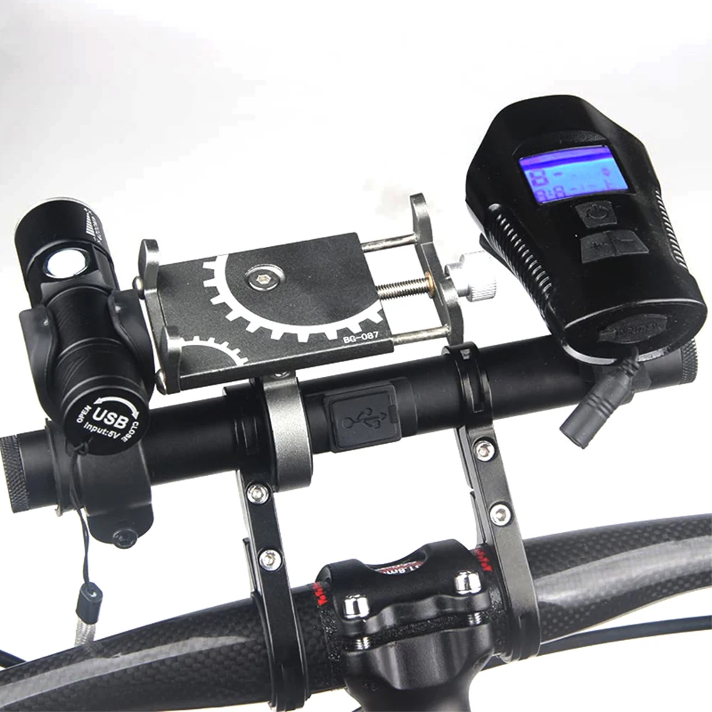 ZK40 MTB Handlebar Extender: Bicycle Extension Bracket for Bike Headlight Mount, Gopro, Phone Holder Support Rack, Handlebar Adapter