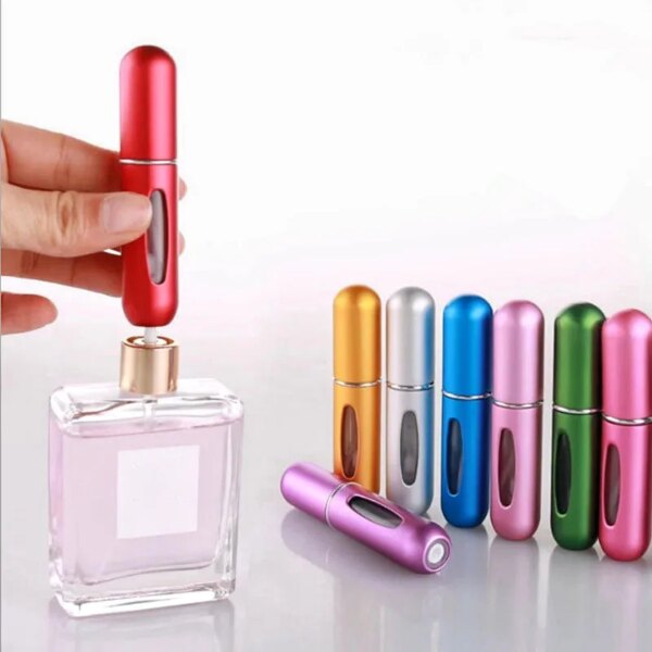 66112-blmwjj.jpg Portable Mini 5ml Perfume Refill Bottle: Refillable Spray Jar, Scent Pump, Empty Cosmetic Container Atomizer, Travel Tool