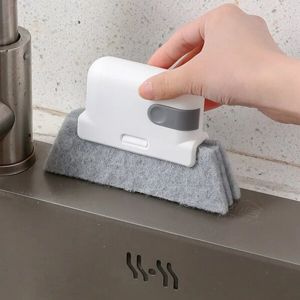 Window Cleaning Brush: Windowsill Groove Deadend Cabinet Crevice Brush, Removable Household Multifunctional Cleaning Tool