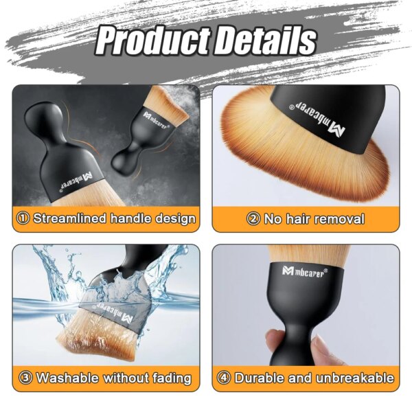 66228-zpfhmy.jpg Car Interior Cleaning Brush: Soft Brush with Shell for Center Console, Air Outlet, and Car Crevice Dust Removal