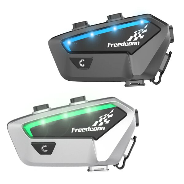 Motorcycle Intercom Bluetooth Helmet Headset: Freedconn FX 10 Riders Pair; Compatible with Other Brands; Motorbike Interphone Speaker Communicator