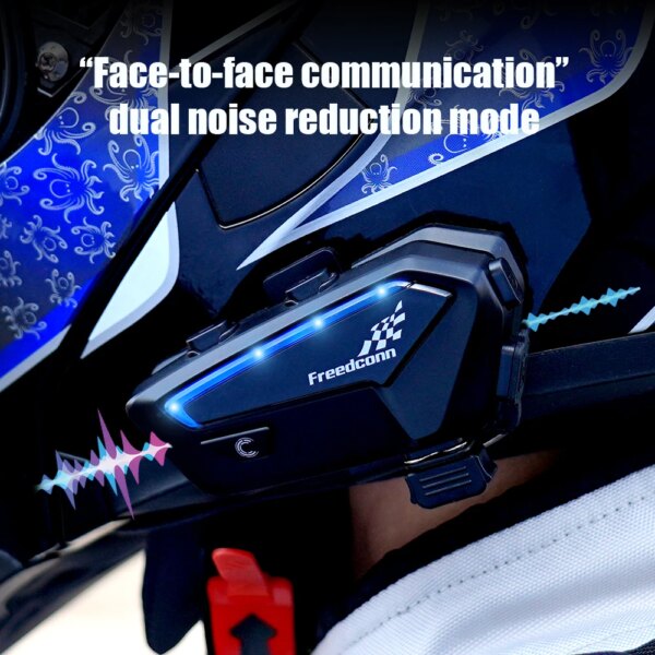 Motorcycle Intercom Bluetooth Helmet Headset: Freedconn FX 10 Riders Pair; Compatible with Other Brands; Motorbike Interphone Speaker Communicator