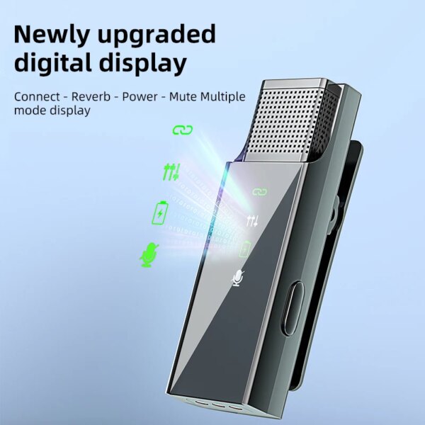 66299-pujavx.jpg Wireless Lavalier Microphone: Mini Lapel Mic with Dual Display Charging Box, Noise Reduction Technology