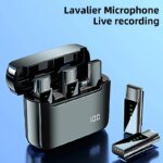 Wireless Lavalier Microphone: Mini Lapel Mic with Dual Display Charging Box, Noise Reduction Technology