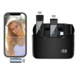 Wireless Lavalier Microphone: Mini Lapel Mic with Dual Display Charging Box, Noise Reduction Technology