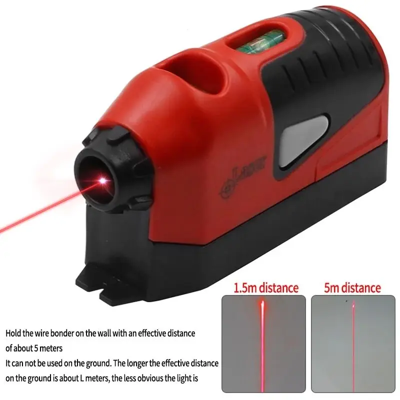 Mini Vertical Spirit Level Tool: Laser Level with Laser Guided Level Line Measurement Gauge for Accurate Alignment