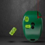 Portable Electronic 90° Laser Scale: Battery-Powered Infrared Line Level for High-Precision, Long-Distance Wall Alignment