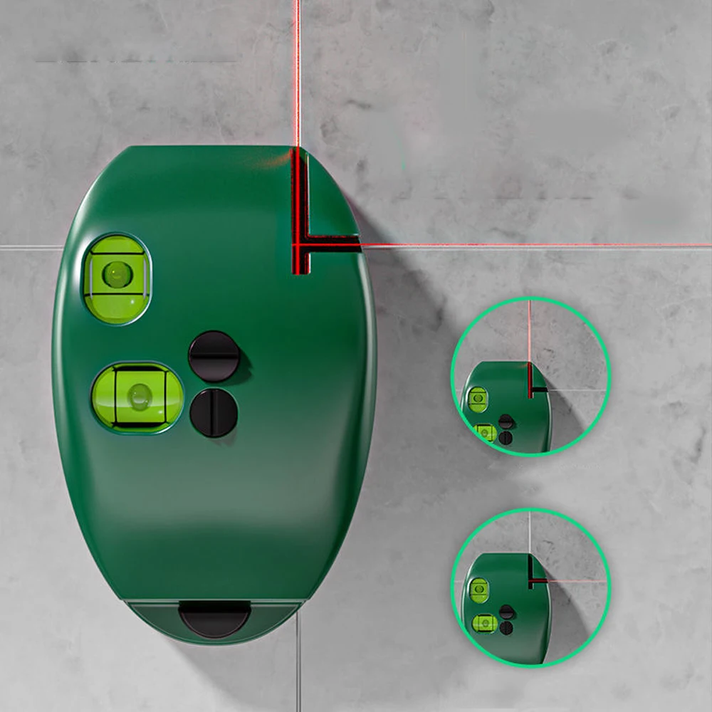 Portable Electronic 90° Laser Scale: Battery-Powered Infrared Line Level for High-Precision, Long-Distance Wall Alignment