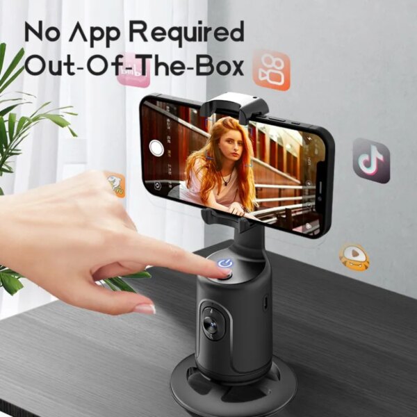 Intelligent AI Mini Selfie Stick: Automatic Tracking Shooting, 360° Rotation, Intelligent Follow, Live Phone Bracket Gimbals