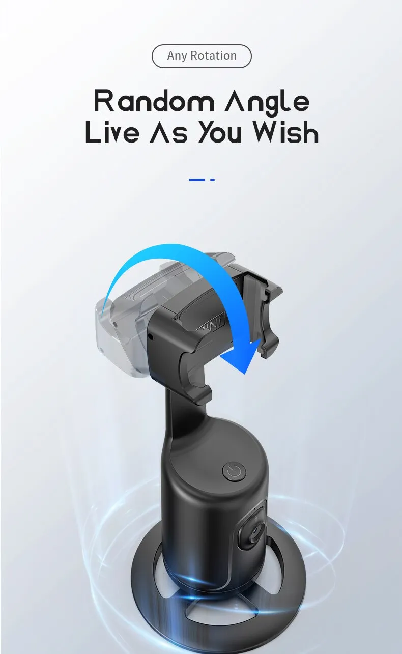 Intelligent AI Mini Selfie Stick: Automatic Tracking Shooting, 360° Rotation, Intelligent Follow, Live Phone Bracket Gimbals