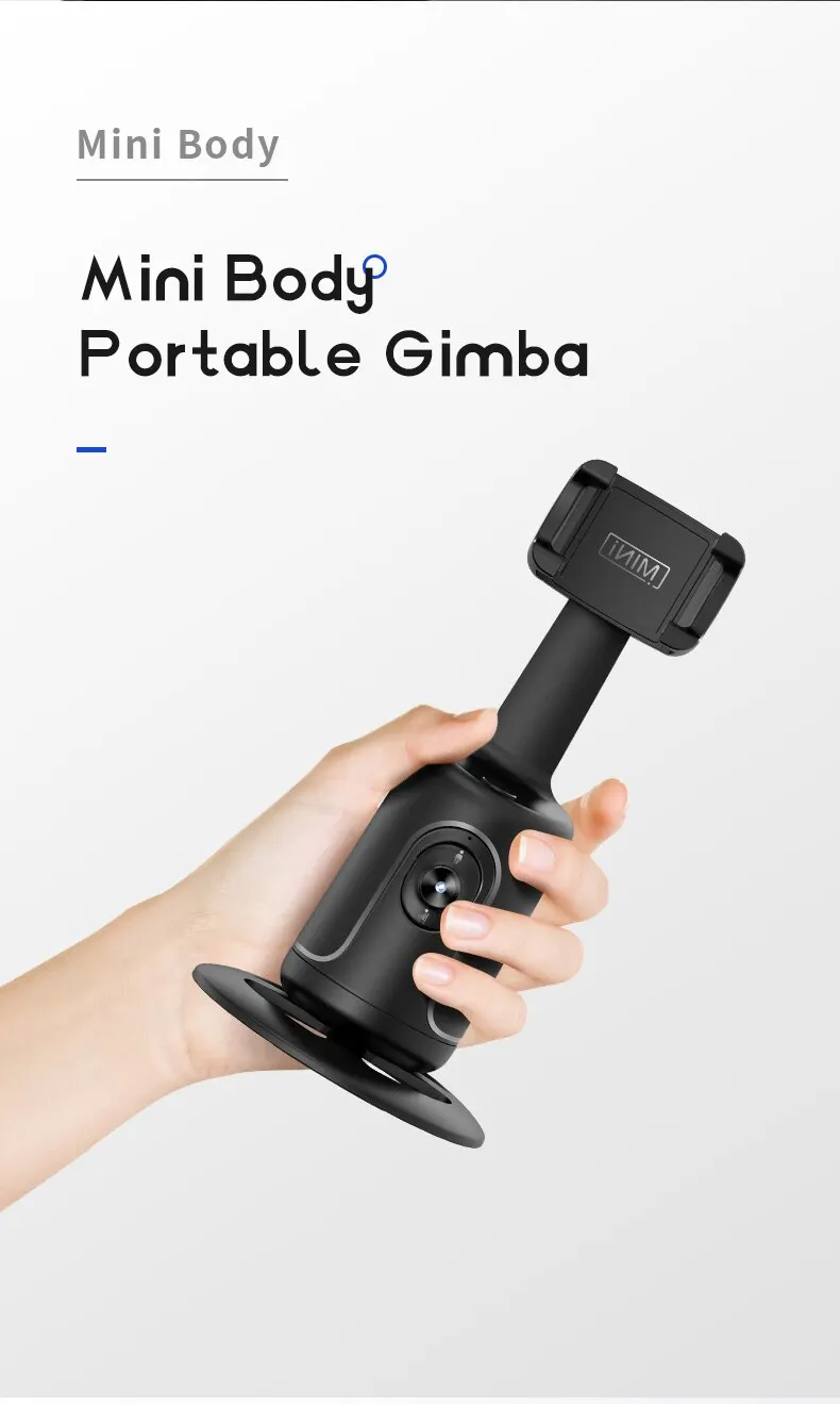 Intelligent AI Mini Selfie Stick: Automatic Tracking Shooting, 360° Rotation, Intelligent Follow, Live Phone Bracket Gimbals